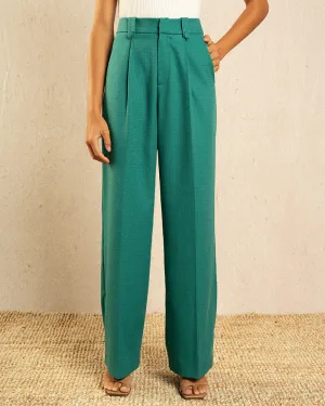Grace & Mila Wide Leg Pants - Green