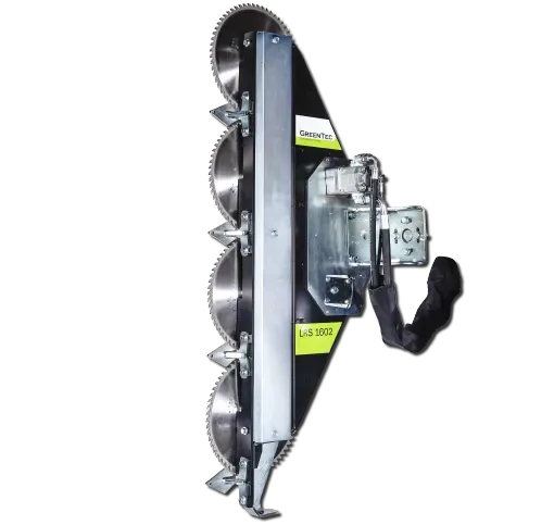GreenTec Quadsaw | Model LRS-1602 | Working Width 5' 3" | Blade speed 2600-2700 RPM | For Excavators