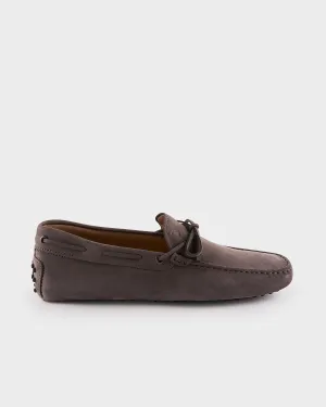 Grey Nubuck Gommino Driving Shoes