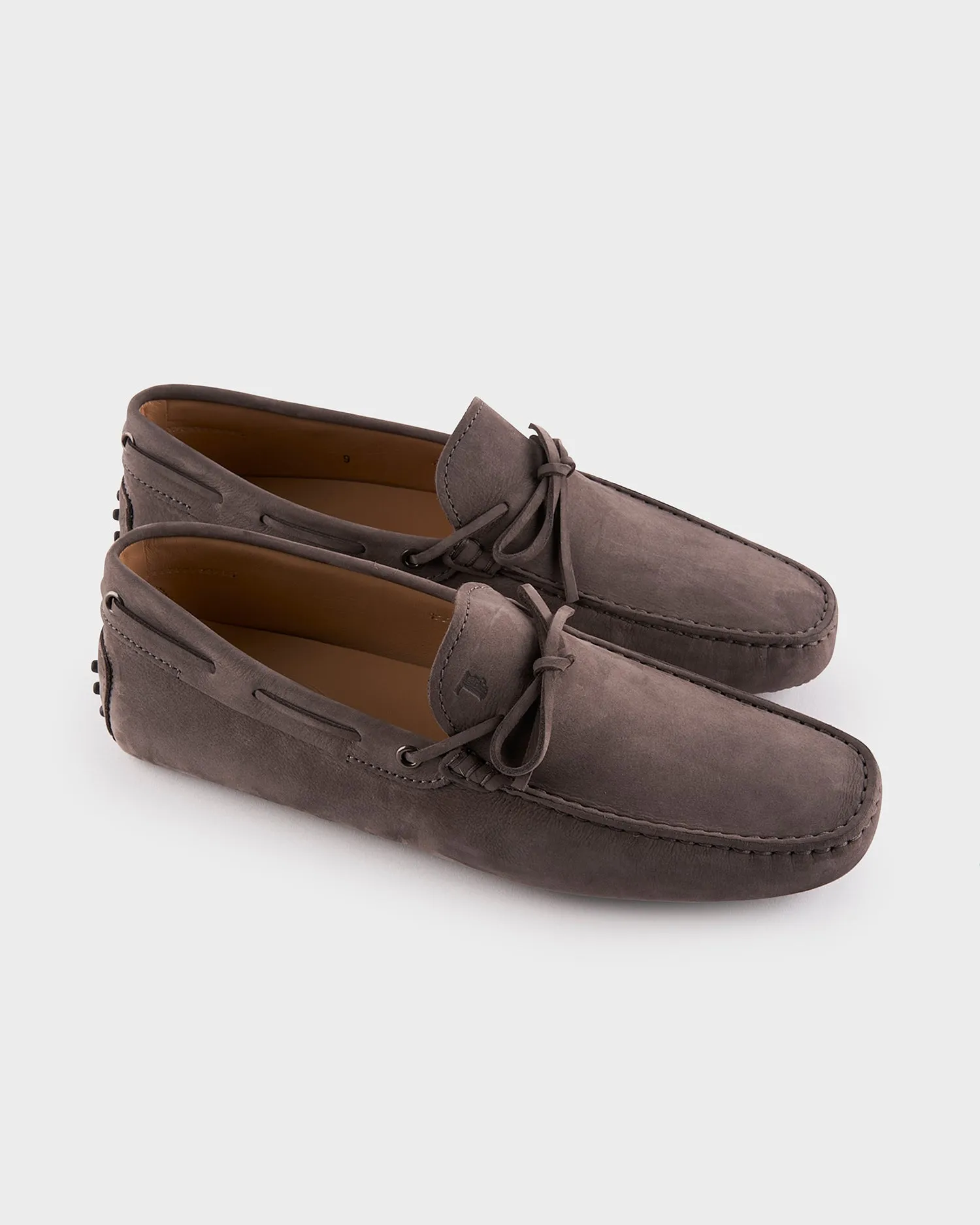 Grey Nubuck Gommino Driving Shoes