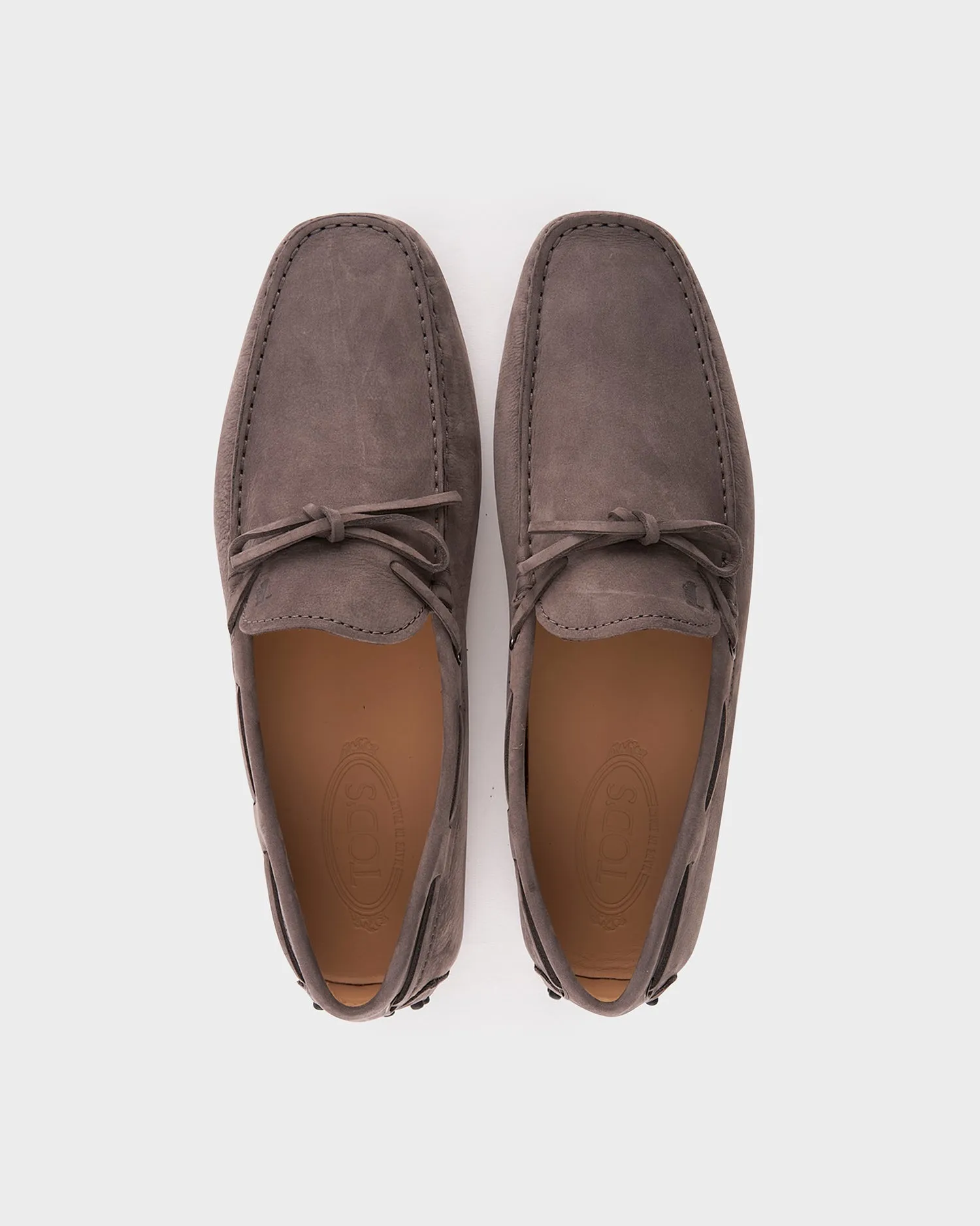 Grey Nubuck Gommino Driving Shoes