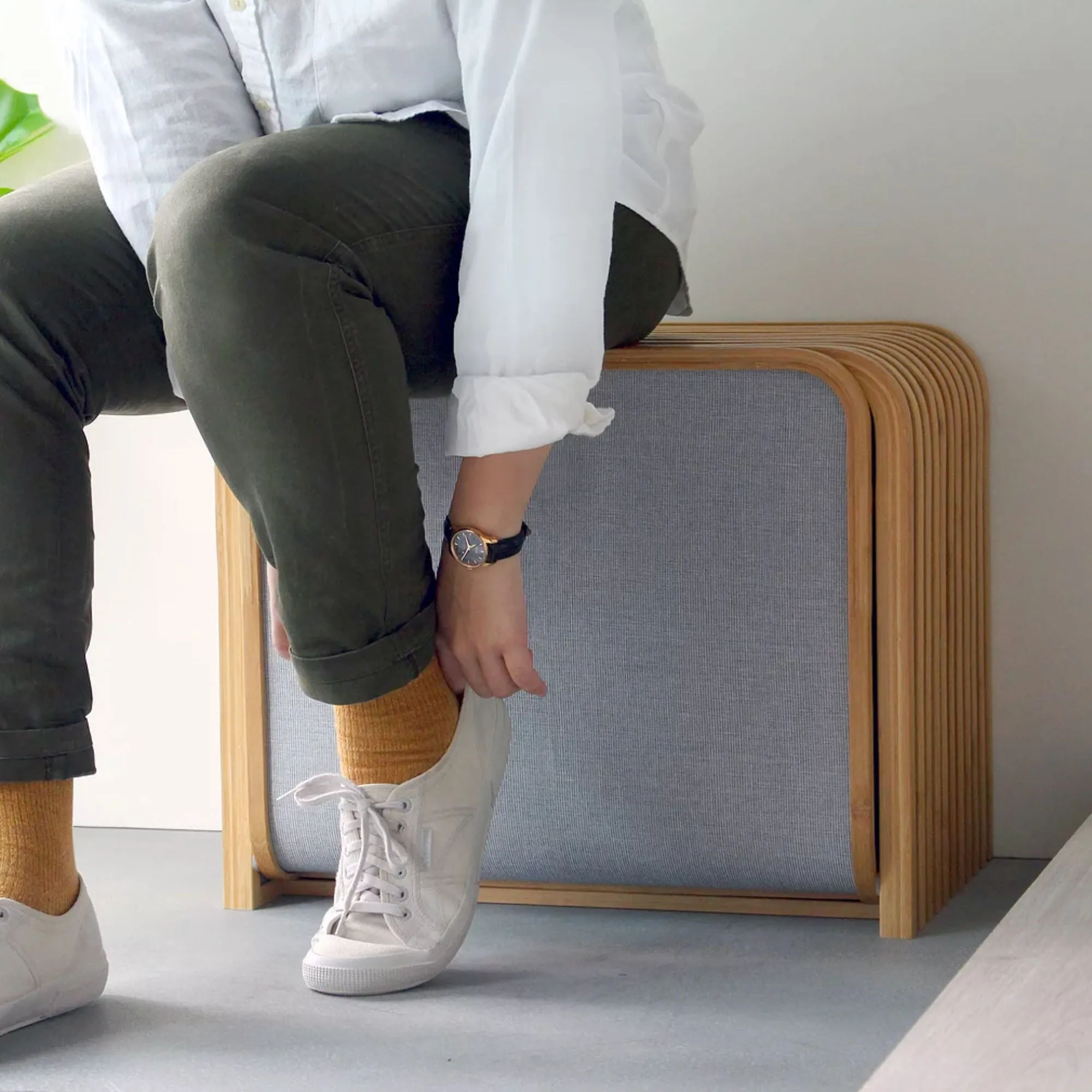 Gudee Tolin Storage Bench, natural
