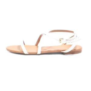 H&M Flat Sandals Leather White Colour For Women