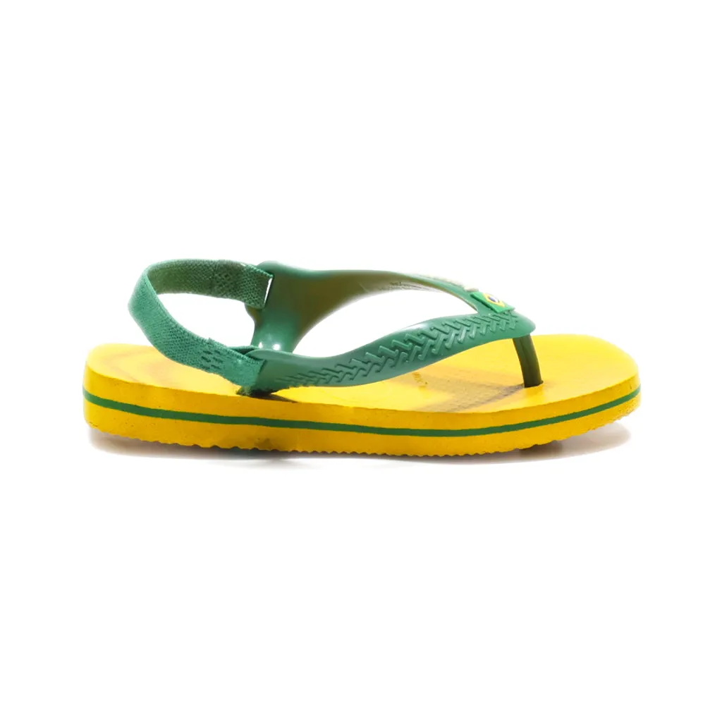 Havaianas Brasil Logo Flat Sandals Eva Green Colour For Kids