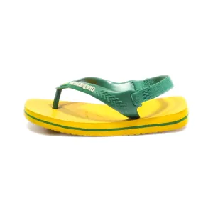 Havaianas Brasil Logo Flat Sandals Eva Green Colour For Kids