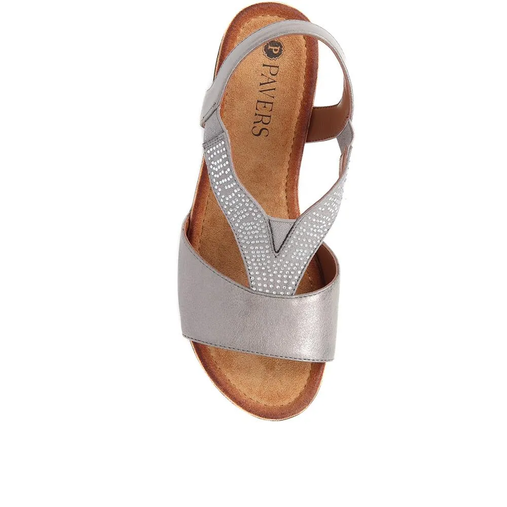 Heeled Slingback Sandals - WOIL35017 / 321 686