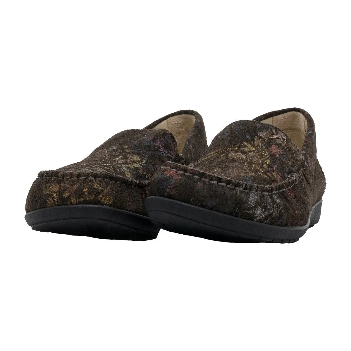 Helvesko Amina Moccasins Suede Leather Brown Colour For Women
