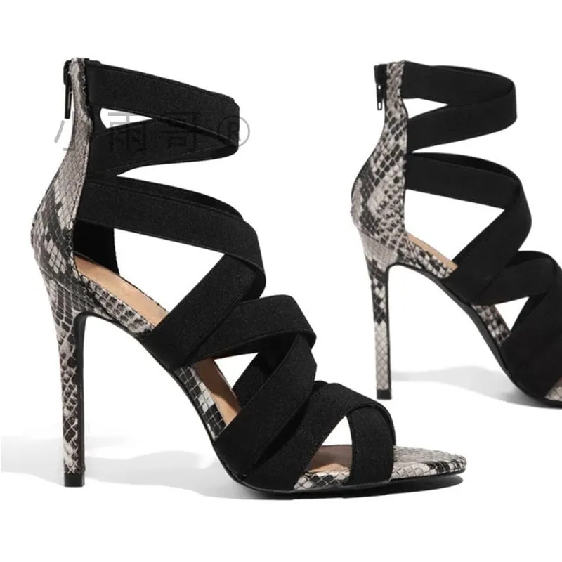 High-Heeled  Strapless Sandal