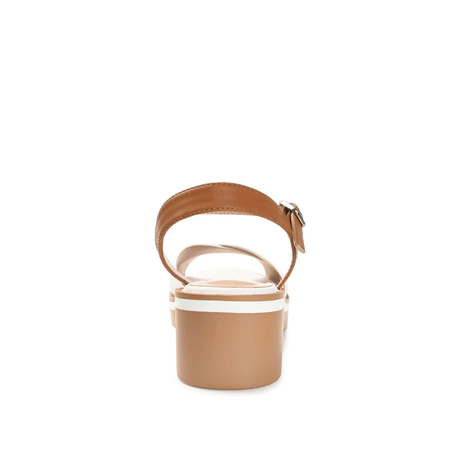HILAREE HEELED SANDALS IN FAUX LEATHER