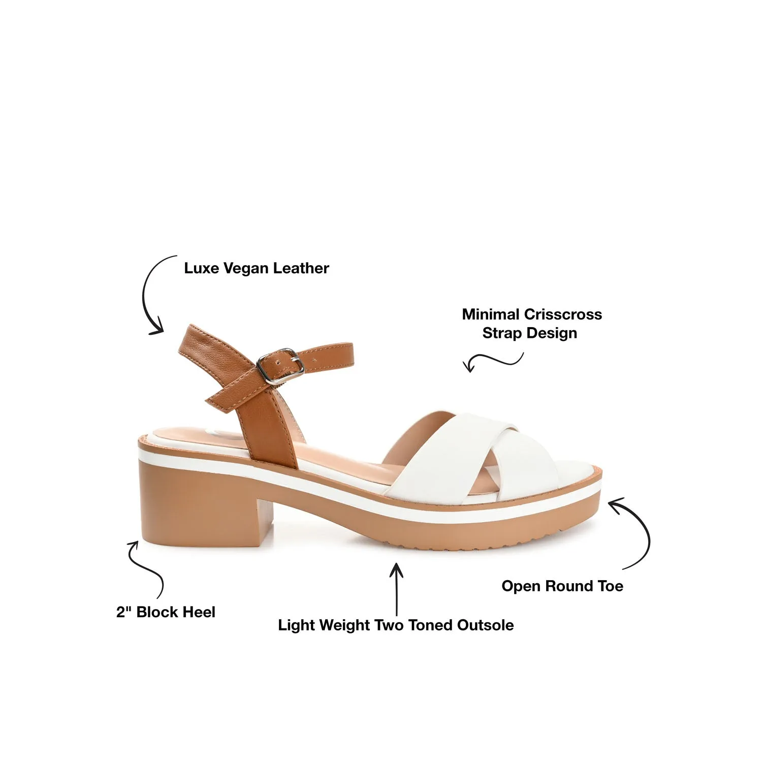 HILAREE HEELED SANDALS IN FAUX LEATHER