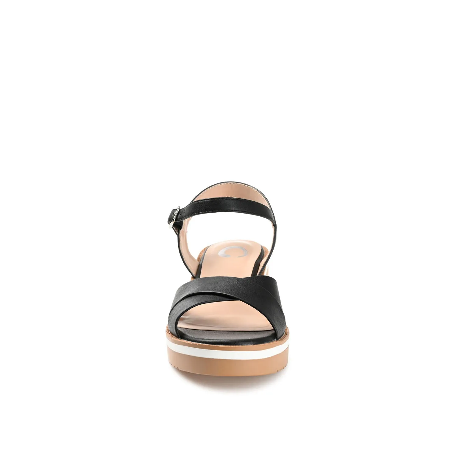 HILAREE HEELED SANDALS IN FAUX LEATHER