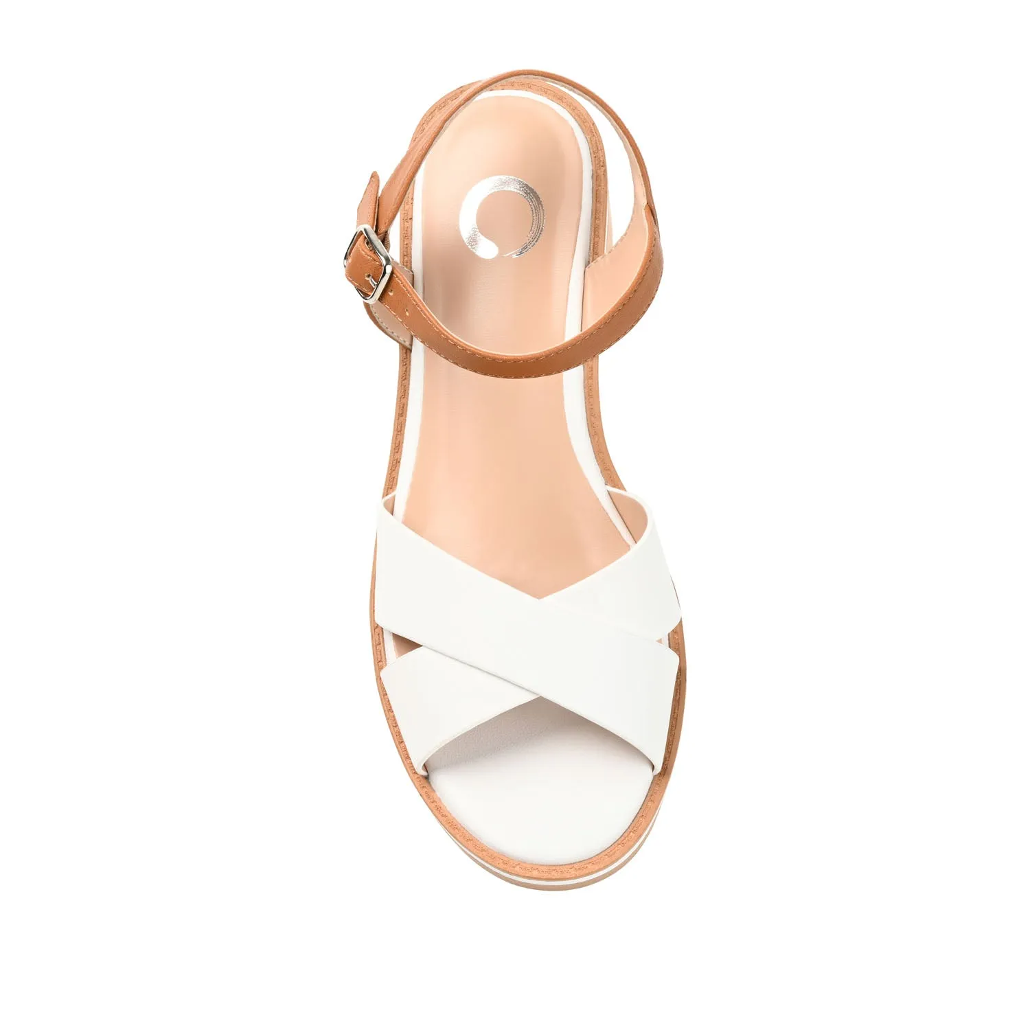 HILAREE HEELED SANDALS IN FAUX LEATHER