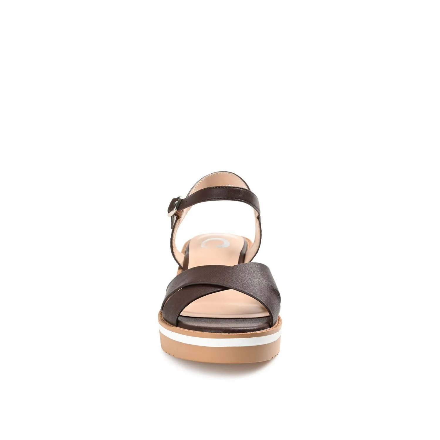 HILAREE HEELED SANDALS IN FAUX LEATHER