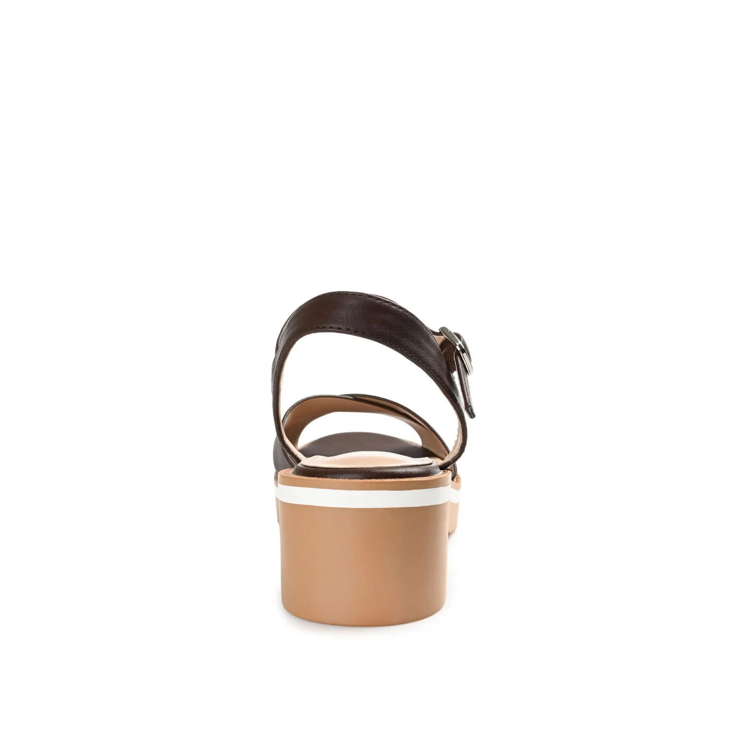 HILAREE HEELED SANDALS IN FAUX LEATHER