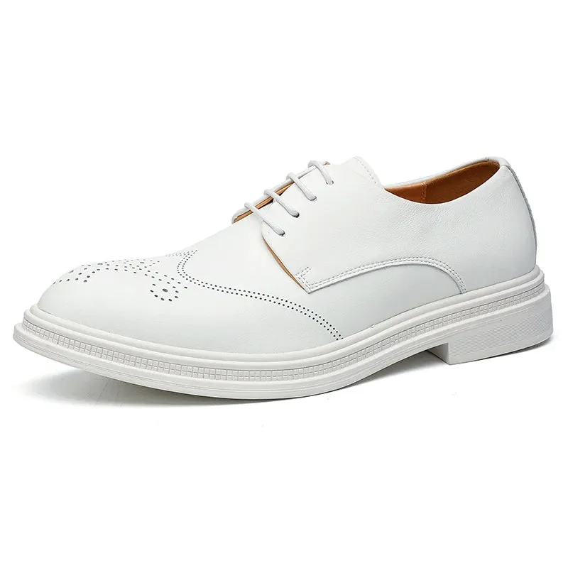 Hnzxzm New White Wedding Oxfords Men Dress Shoes Slip on Big Size 45 46 Driving Shoes Formal Dress Loafers Moccasins Shoes Men
