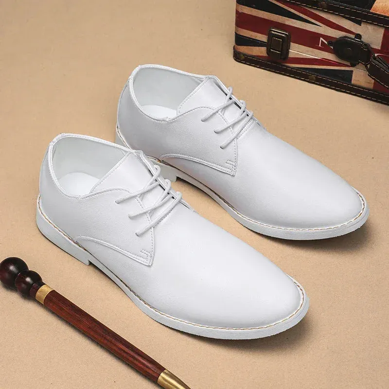 Hnzxzm New White Wedding Oxfords Men Dress Shoes Slip on Big Size 45 46 Driving Shoes Formal Dress Loafers Moccasins Shoes Men