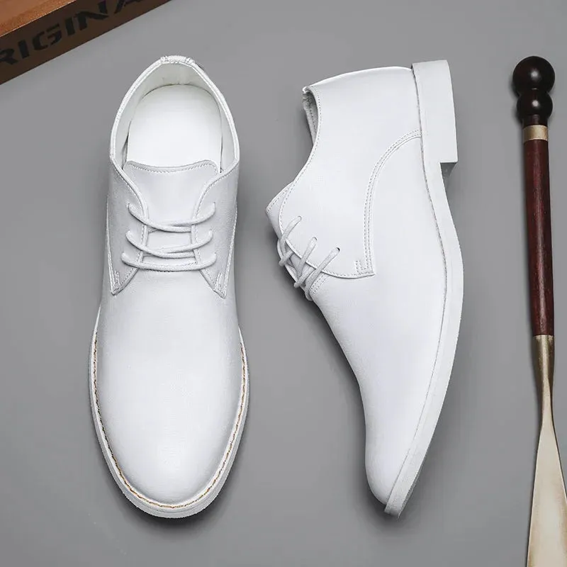 Hnzxzm New White Wedding Oxfords Men Dress Shoes Slip on Big Size 45 46 Driving Shoes Formal Dress Loafers Moccasins Shoes Men