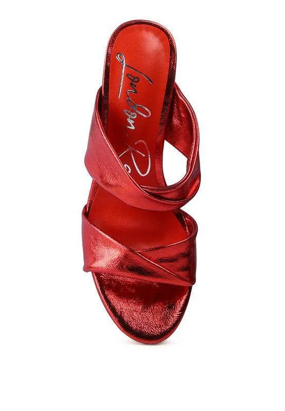 Hot Mess High Heeled Block Sandal