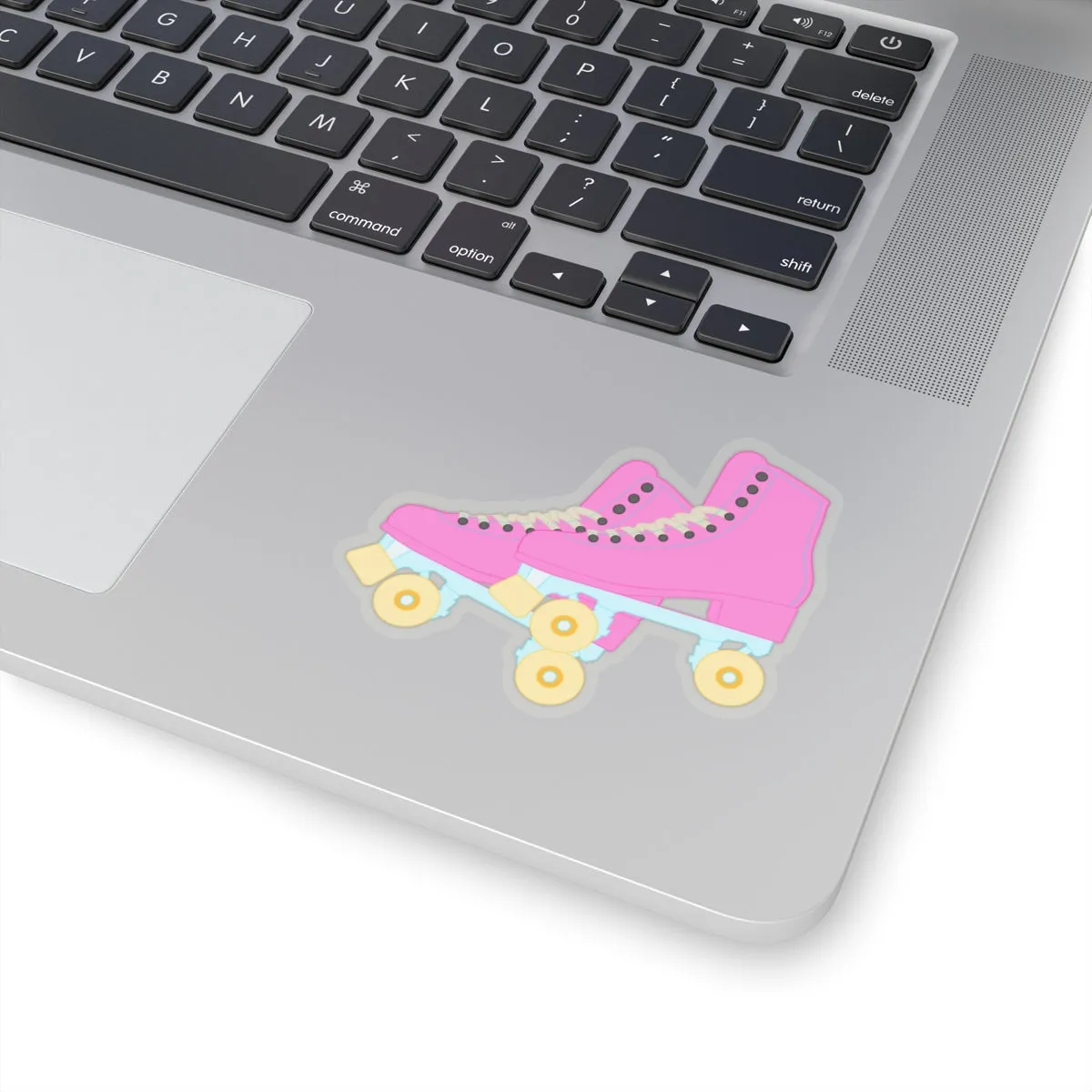 Hot Pink Roller Skates Kiss-Cut Sticker