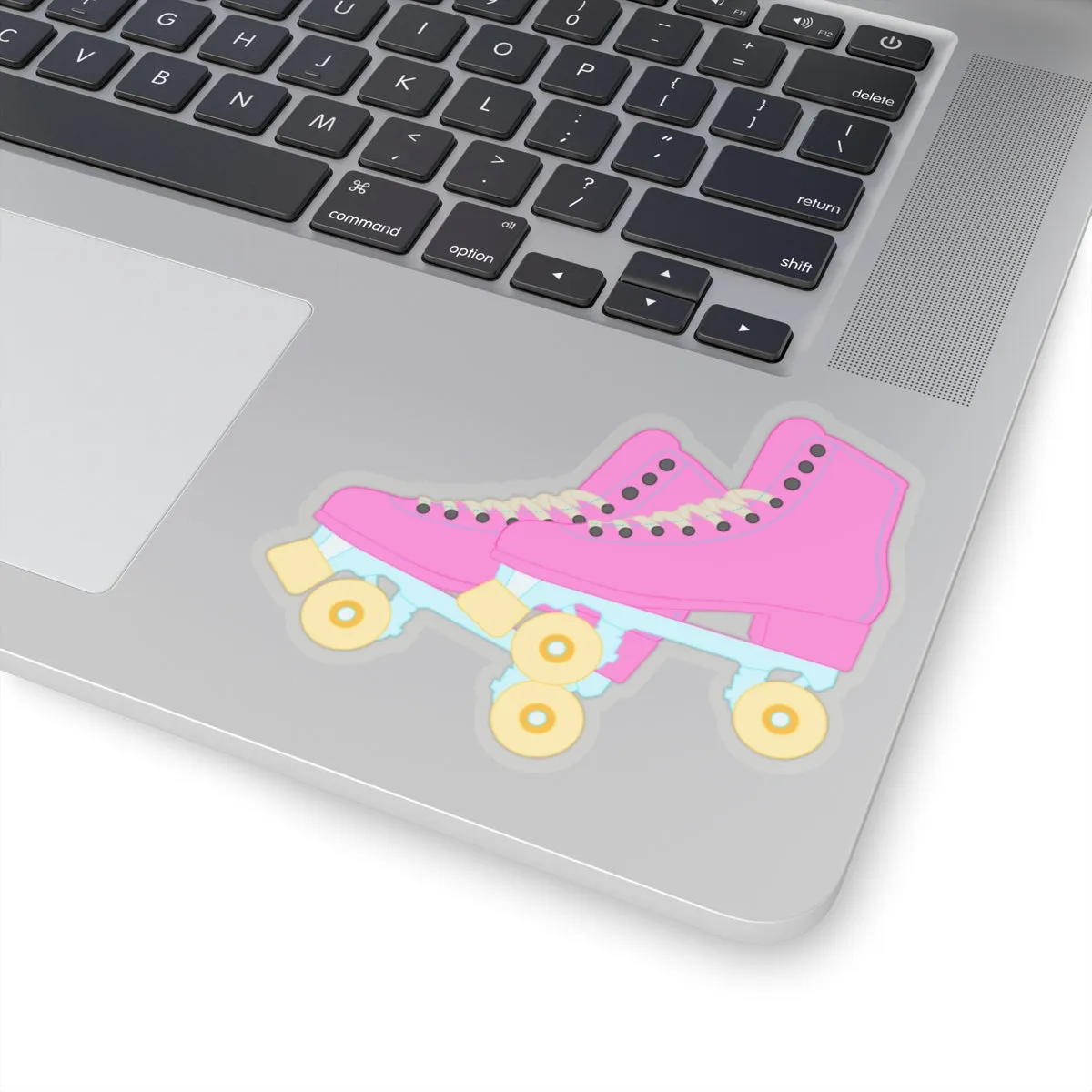 Hot Pink Roller Skates Kiss-Cut Sticker