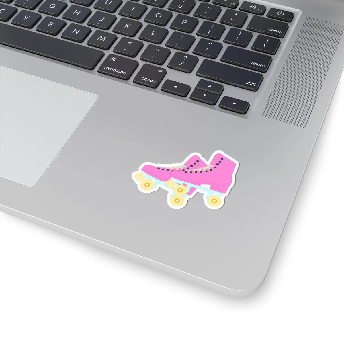 Hot Pink Roller Skates Kiss-Cut Sticker