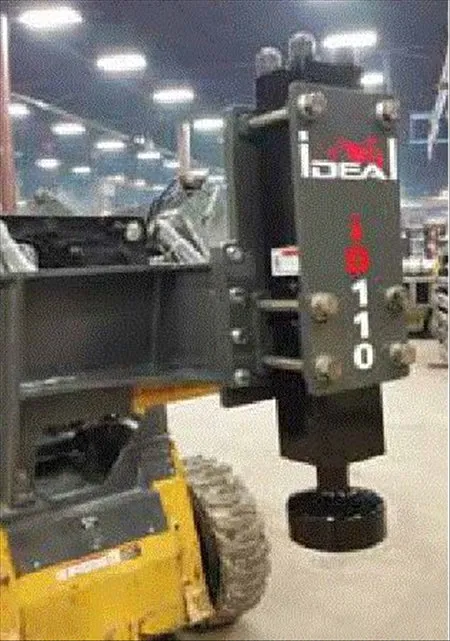 Ideal Post Pounders Heavy Duty Skid Steer - Vibratory Start/Electric Start Post Driver | 14HP Kohler | For Skid Steer