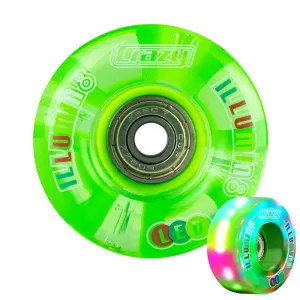 illumin8 Green - LED Light Up Roller Skate Quad Wheels