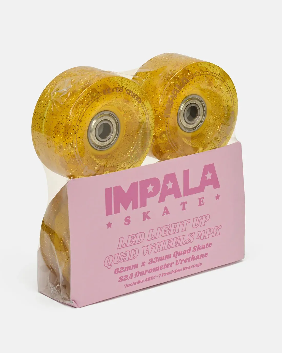 Impala Light-Up Wheels for Quad Skates - Gold