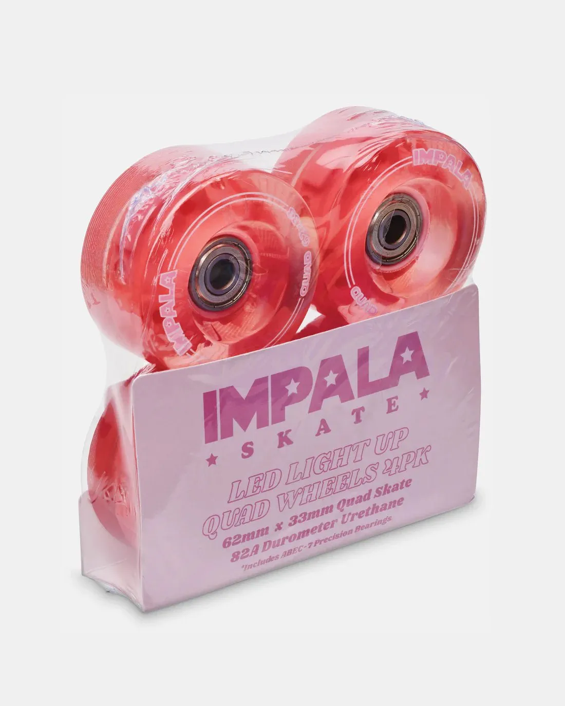 Impala Light-Up Wheels for Quad Skates - Pink
