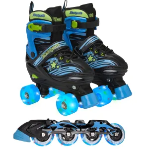Inline Skates Combo |  Light-Up Skates for Kids, Youth - Black
