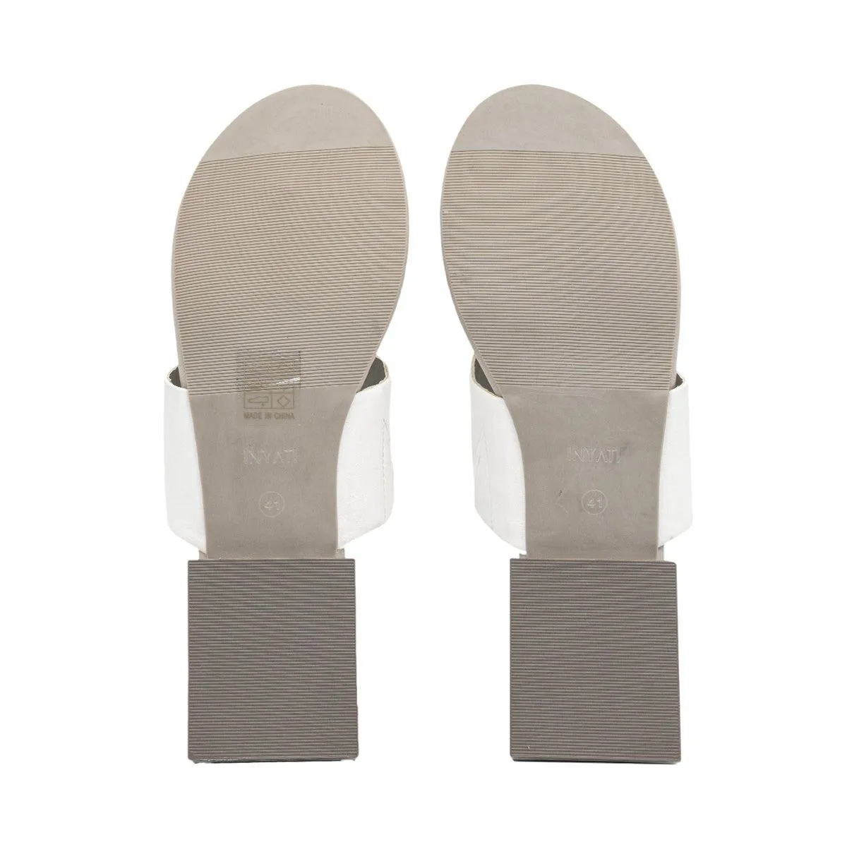 Inyati Strap Flat Sandals Leather Beige Colour For Women