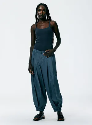 Italian Sporty Nylon Eden Pleated Balloon Pant