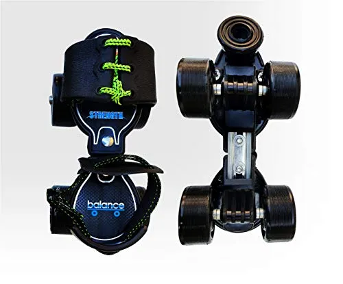 Jaspo Tenacity Adjustable Senior Roller Skates Suitable for Age Group 6 to 14 Years (Black)