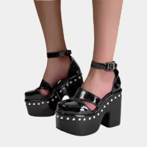 Joskaa 2024 New Chunky Heeled Sandals