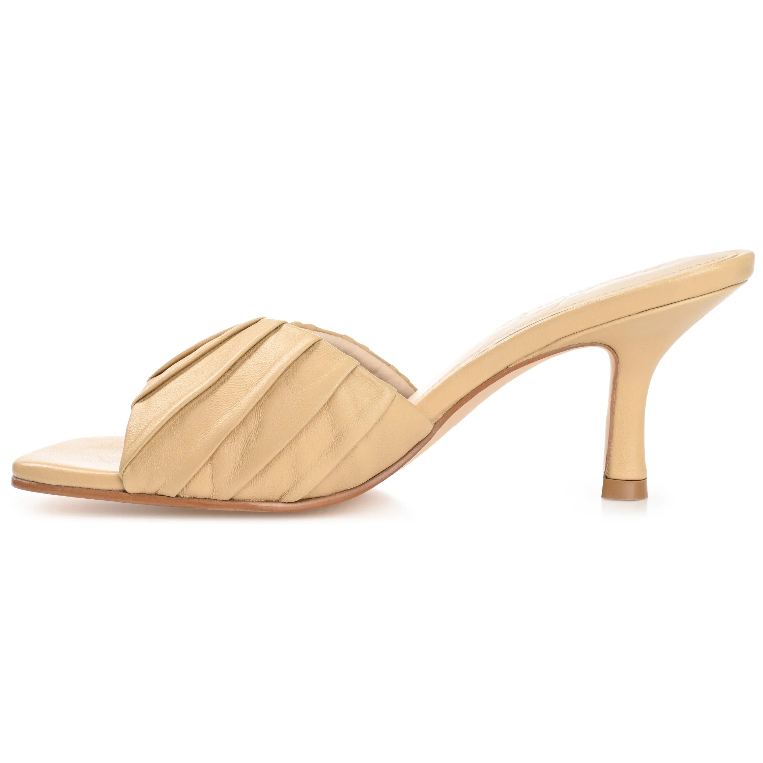 JULIETTE STILETTO HEEL MULES IN LEATHER