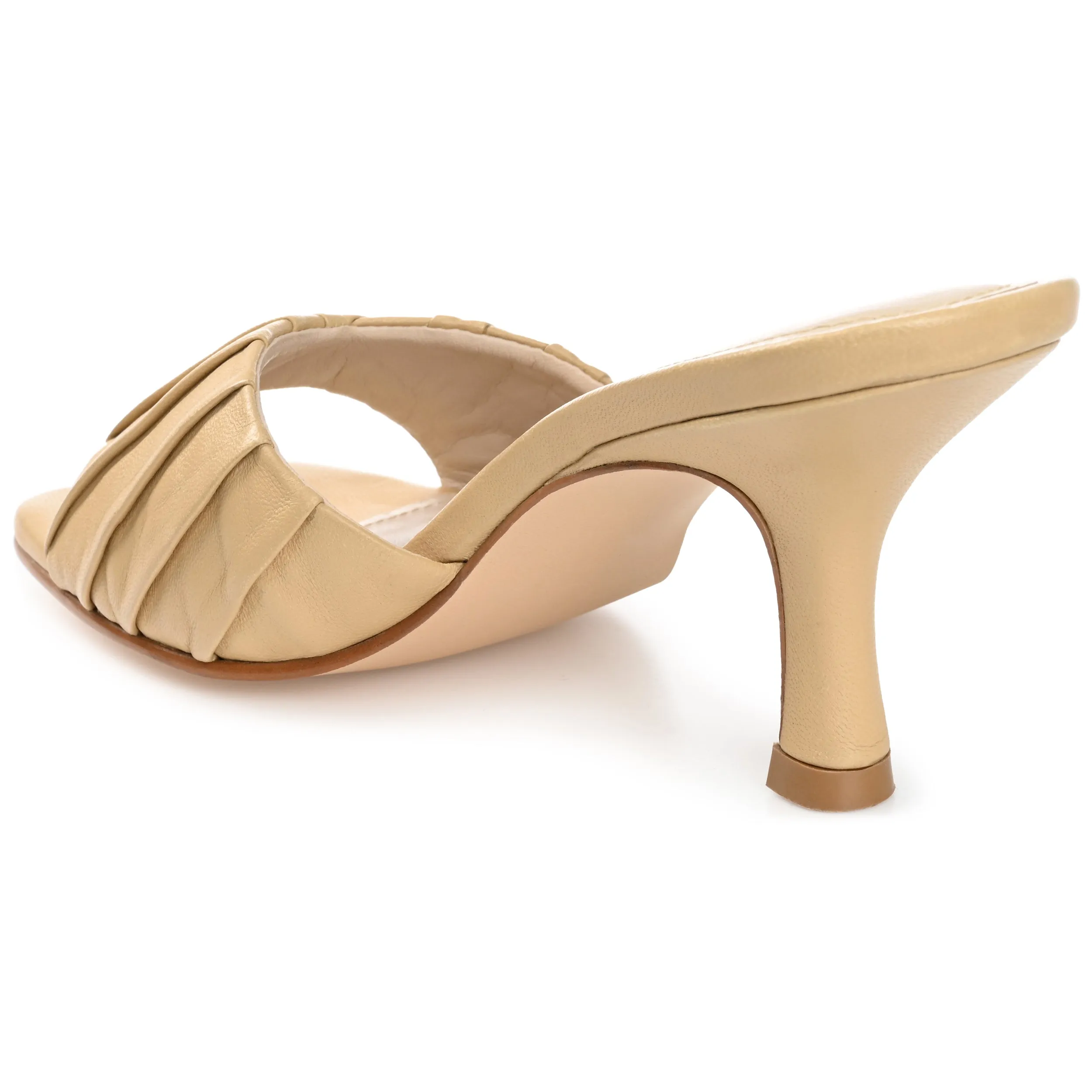 JULIETTE STILETTO HEEL MULES IN LEATHER