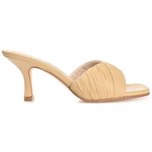 JULIETTE STILETTO HEEL MULES IN LEATHER