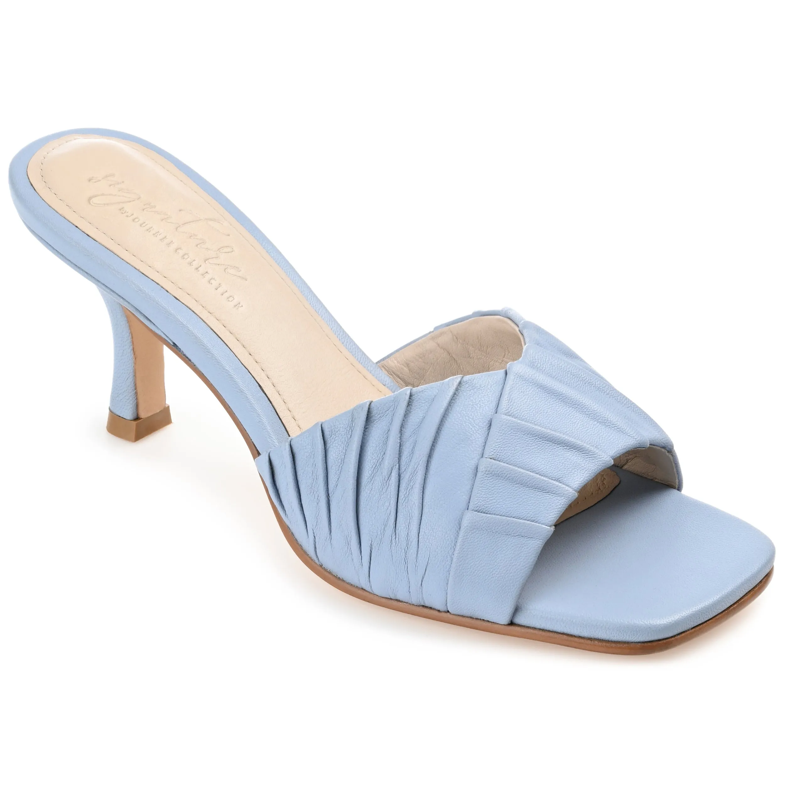 JULIETTE STILETTO HEEL MULES IN LEATHER