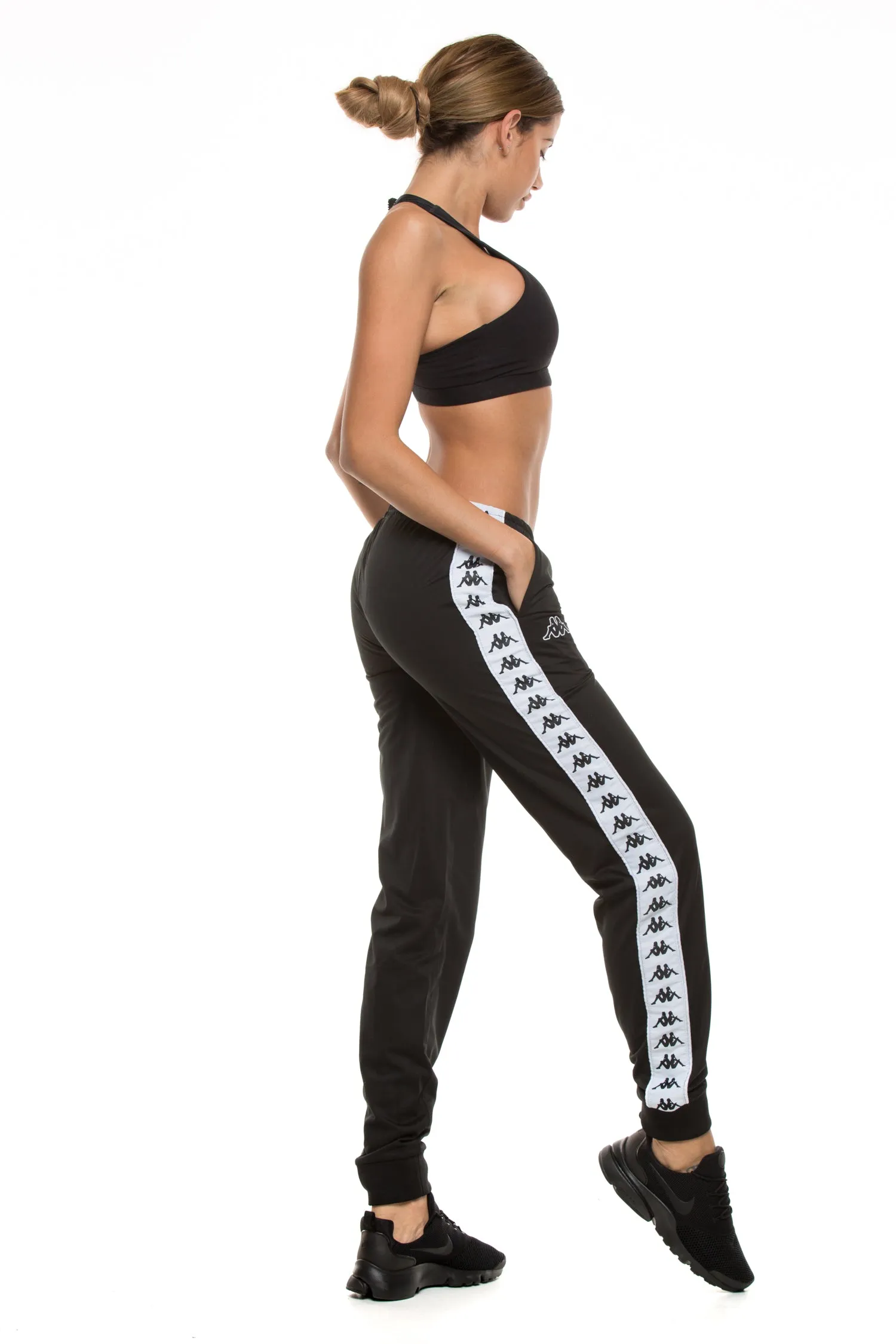 Kappa Women's 222 Wrastoria Pant Black/White