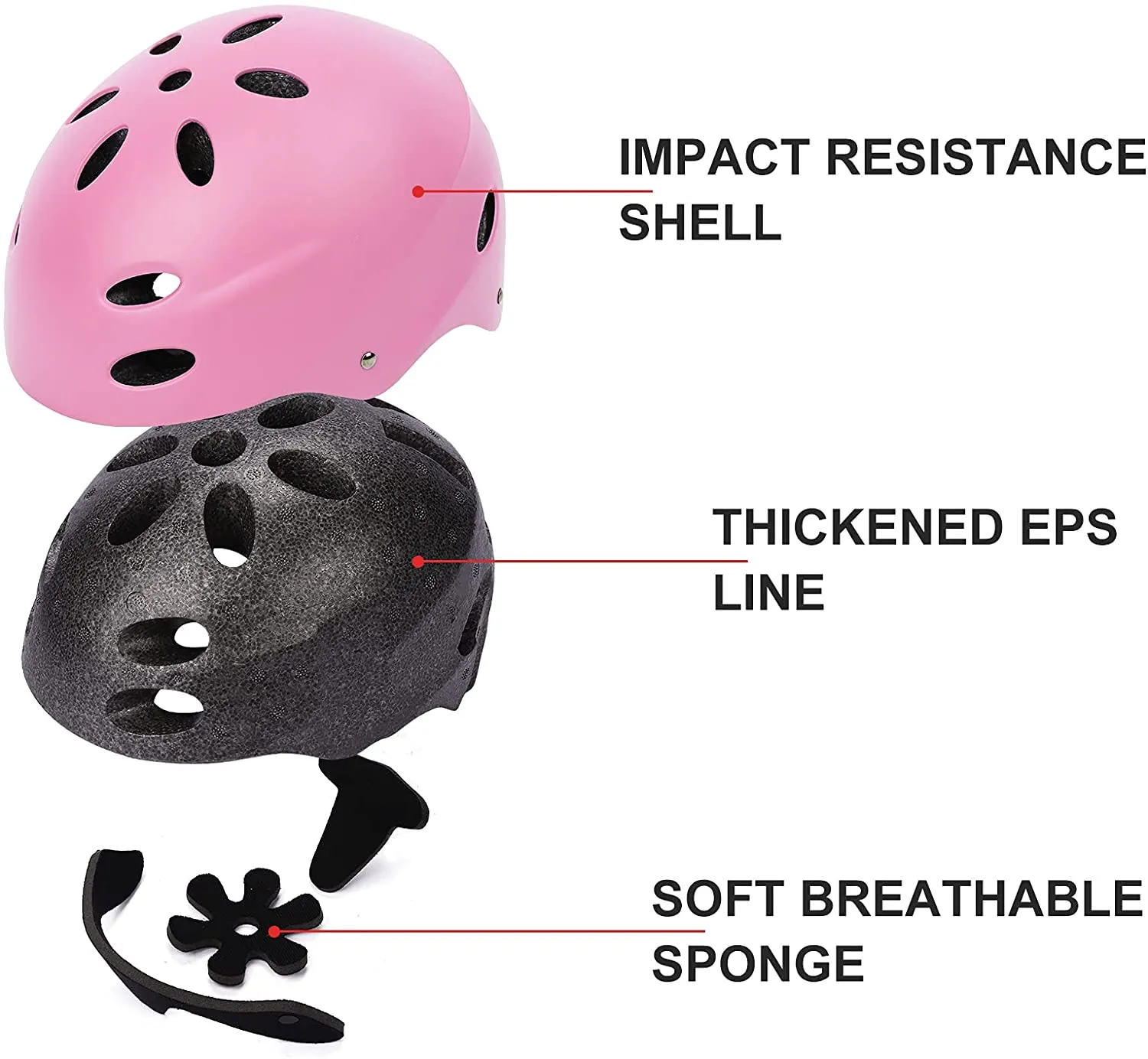 Kid Bike Helmet Knee Pads and Elbow Pads Set