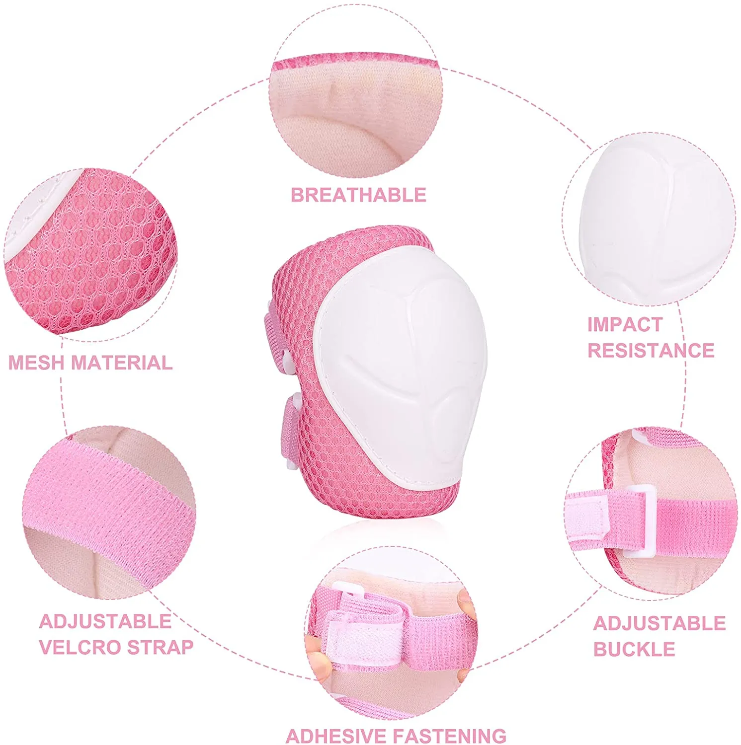 Kid Bike Helmet Knee Pads and Elbow Pads Set