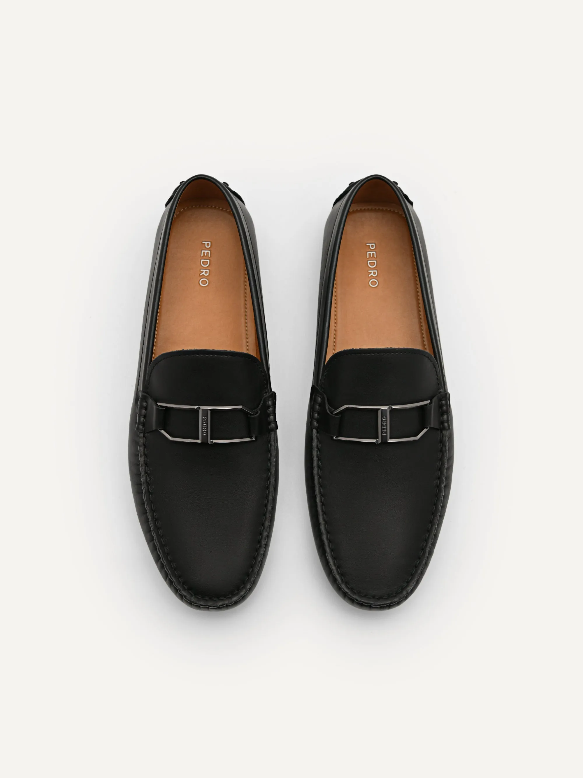 Leather Buckle Moccasins