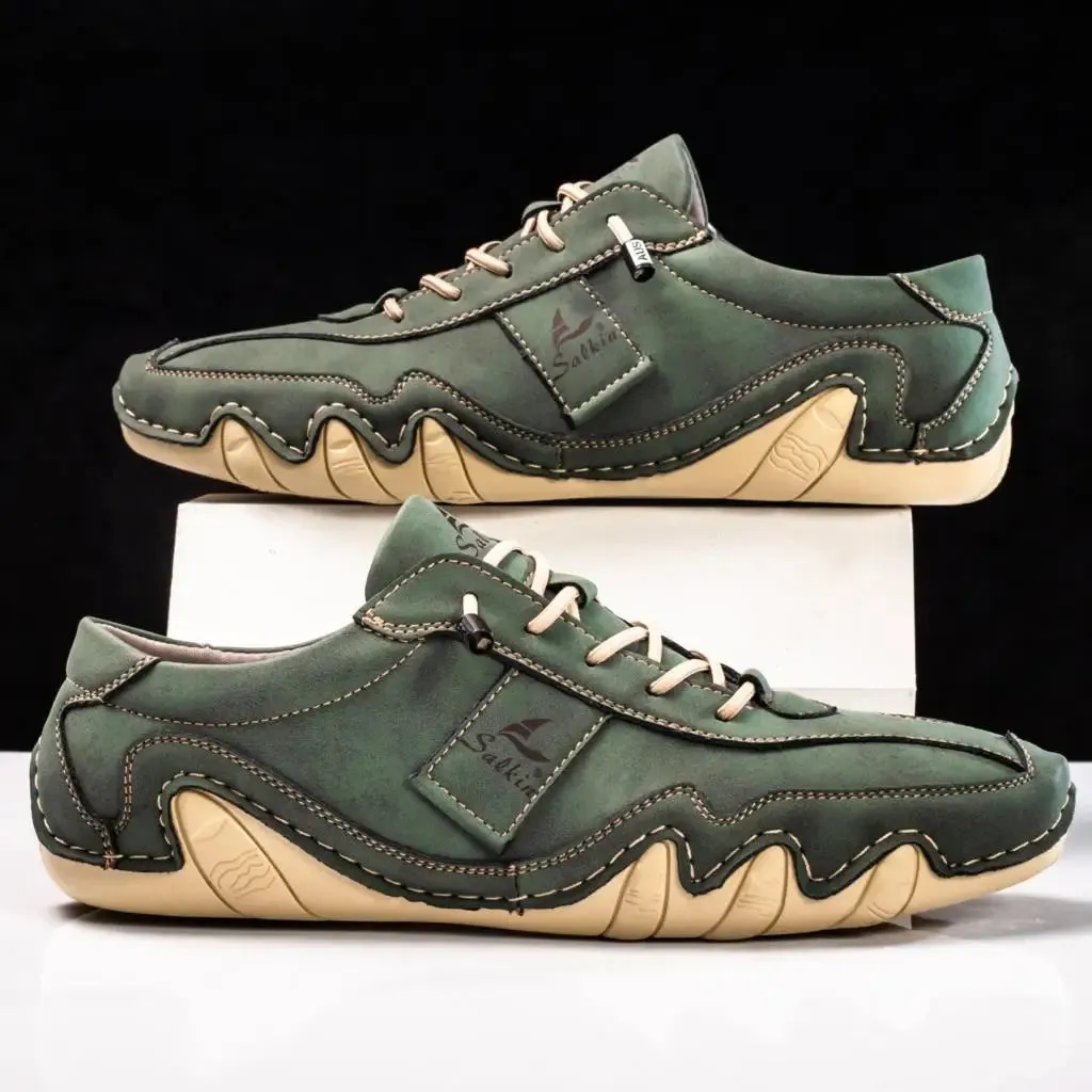 Leather Casual Lace-Up Loafers