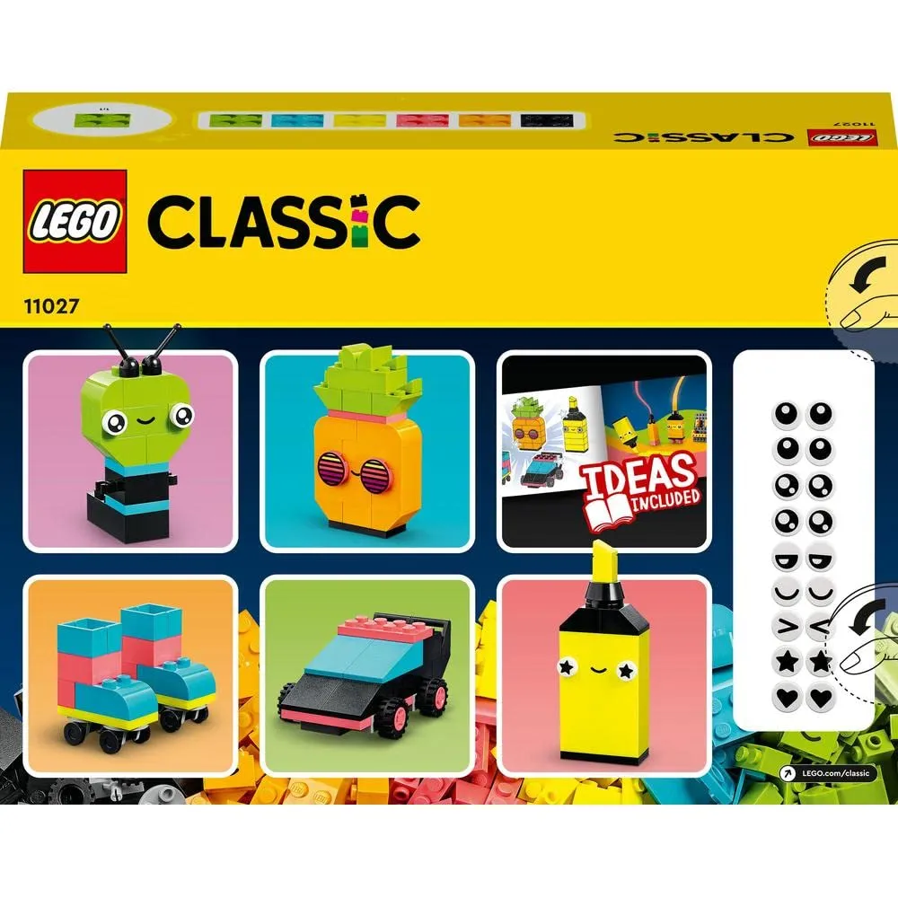 LEGO Classic Creative Neon Fun Building Kit for Ages 5 