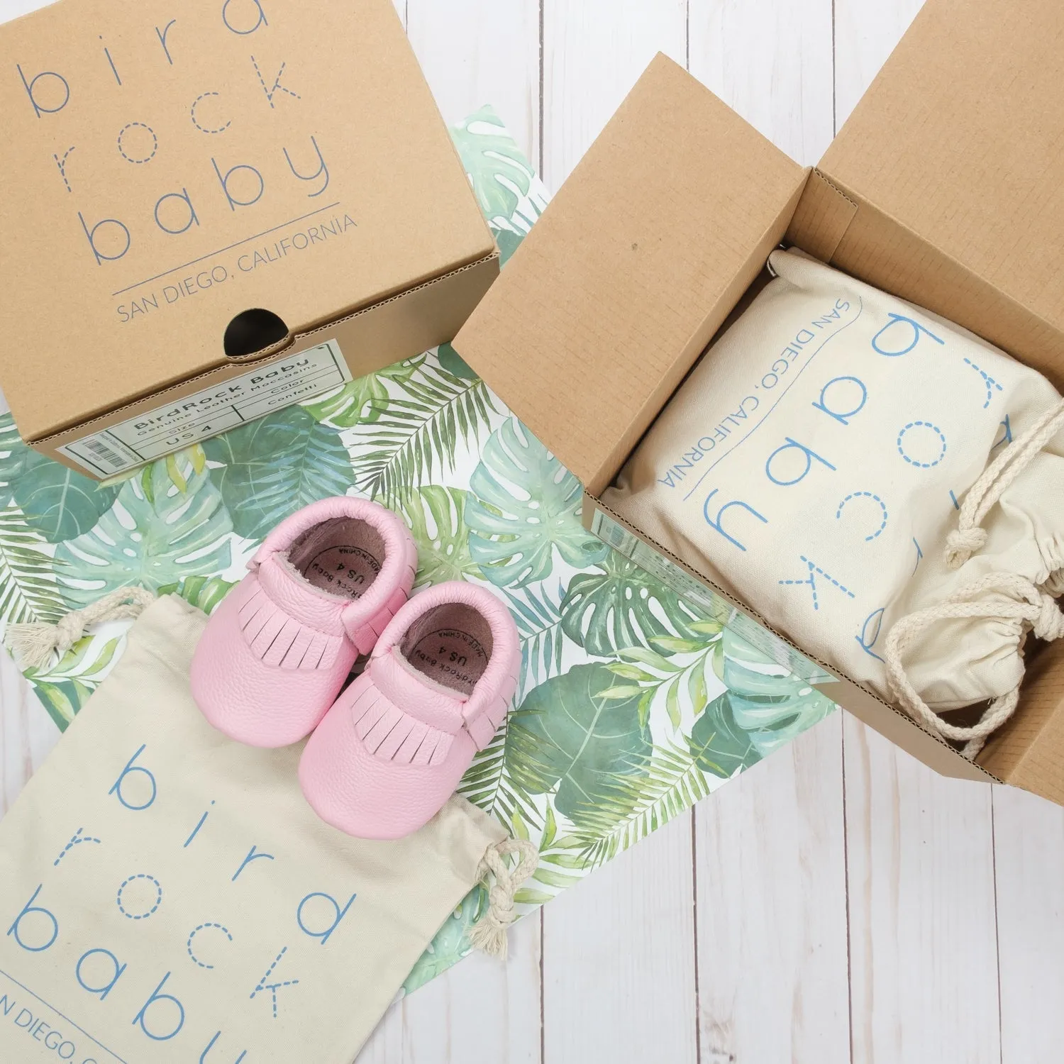 Light Pink Baby Moccasins