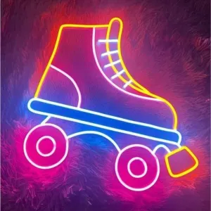 Lovely Bright Fun Roller Skates LED Night Light Room Wall Decoration