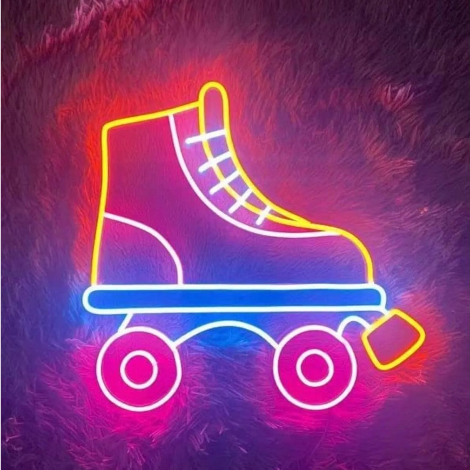 Lovely Bright Fun Roller Skates LED Night Light Room Wall Decoration