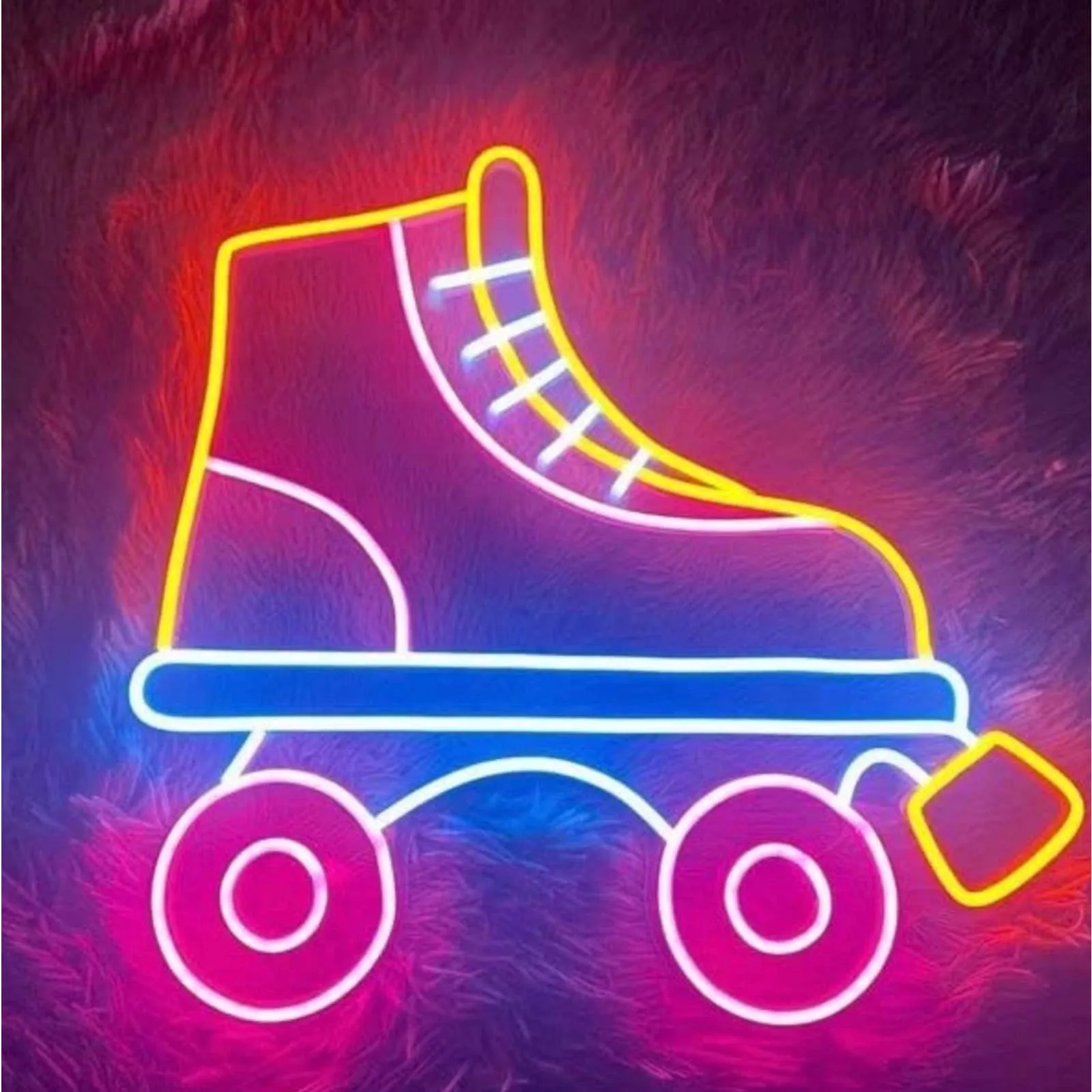 Lovely Bright Fun Roller Skates LED Night Light Room Wall Decoration