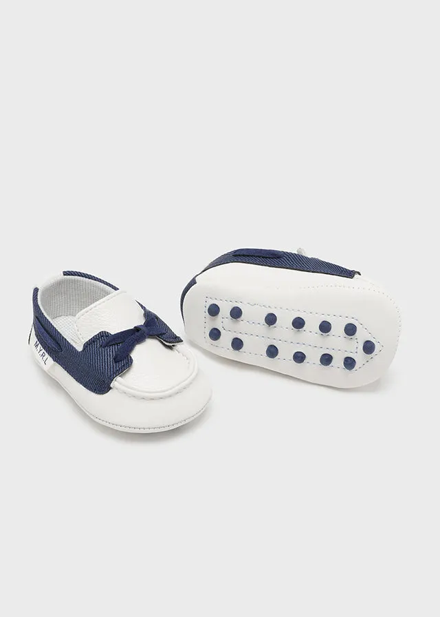 Mayoral Moccasins for newborn boy - White-Indi