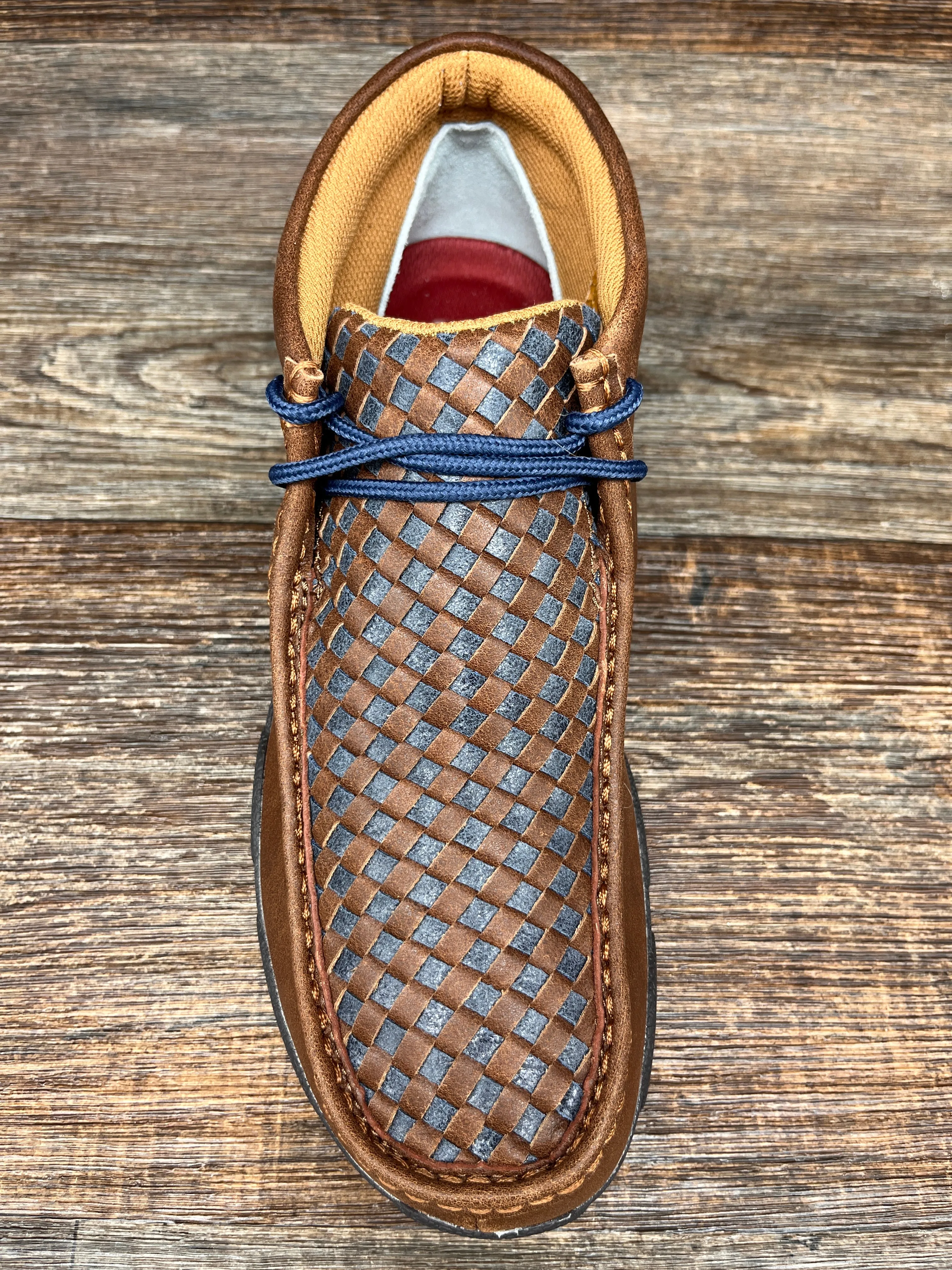 MDM0030 Men's Lace Up Basketweave Driving Moc by Twisted X